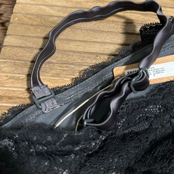 SKIMS Black Satin Bikini Set - Picture 3 of 12